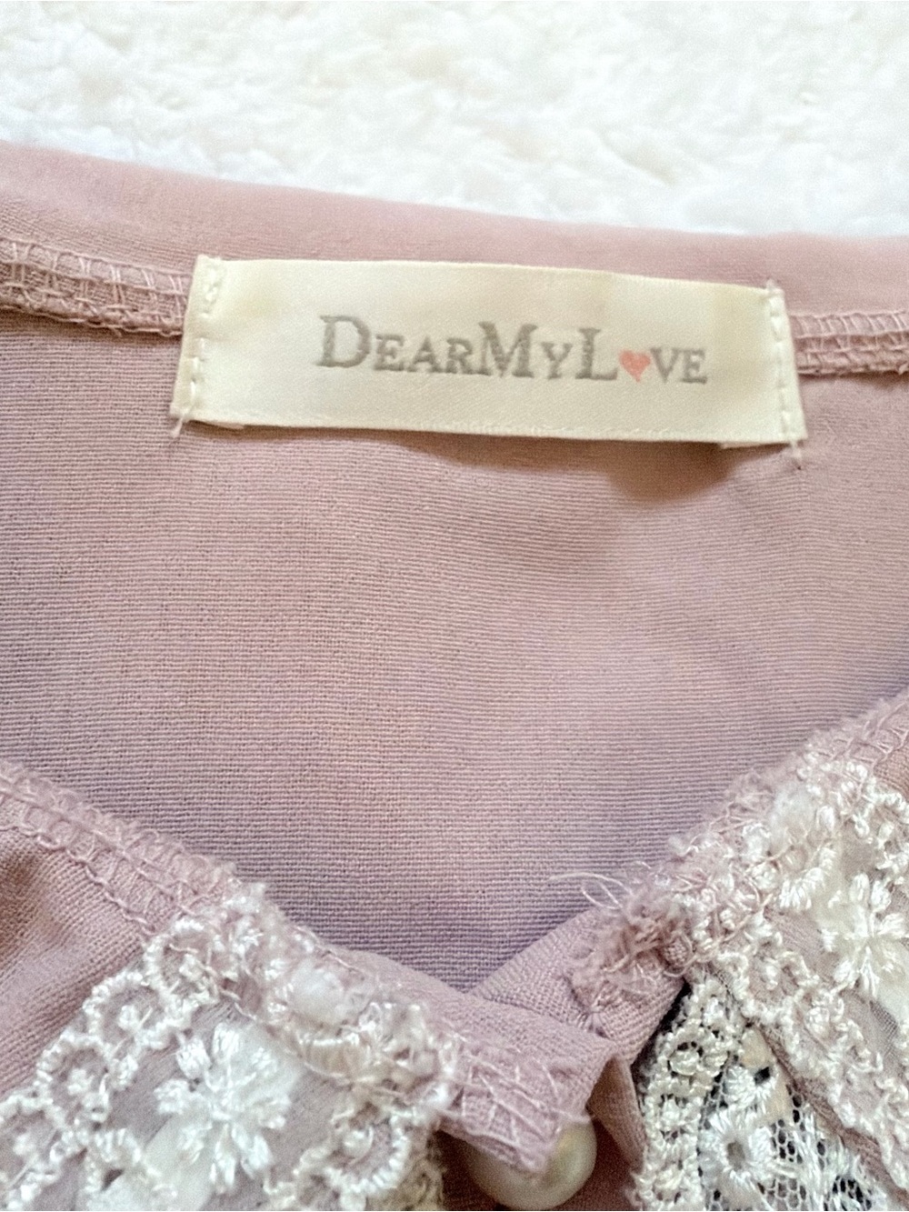 Blouse Jirai Kei Ryosan Lolita Lace Tops Japan Idol White Pink Dear My Love Bow - Picture 3 of 5